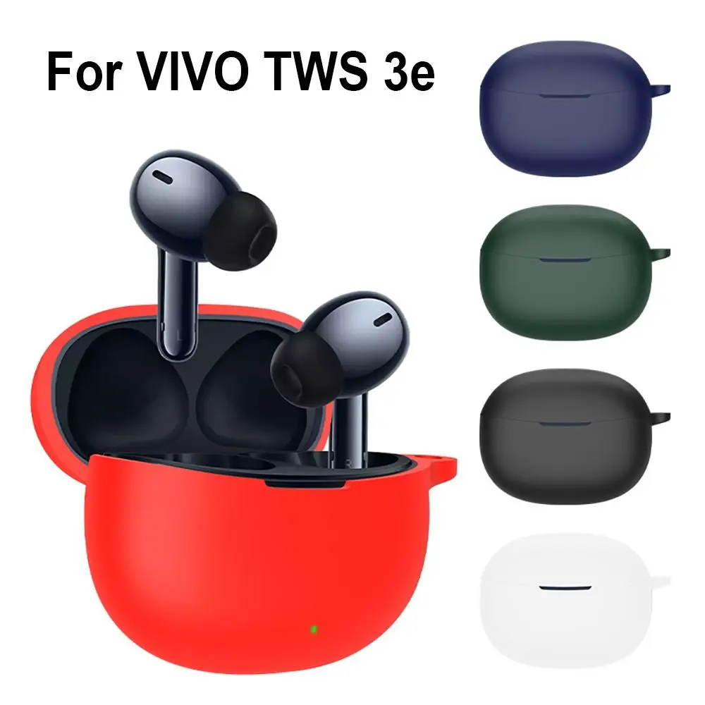 Silicone Headphone Cover For Vivo TWS 3e Wireless Earbuds Case Dustproof Anti-Drop Earphone Protector Charging Box Sleeve