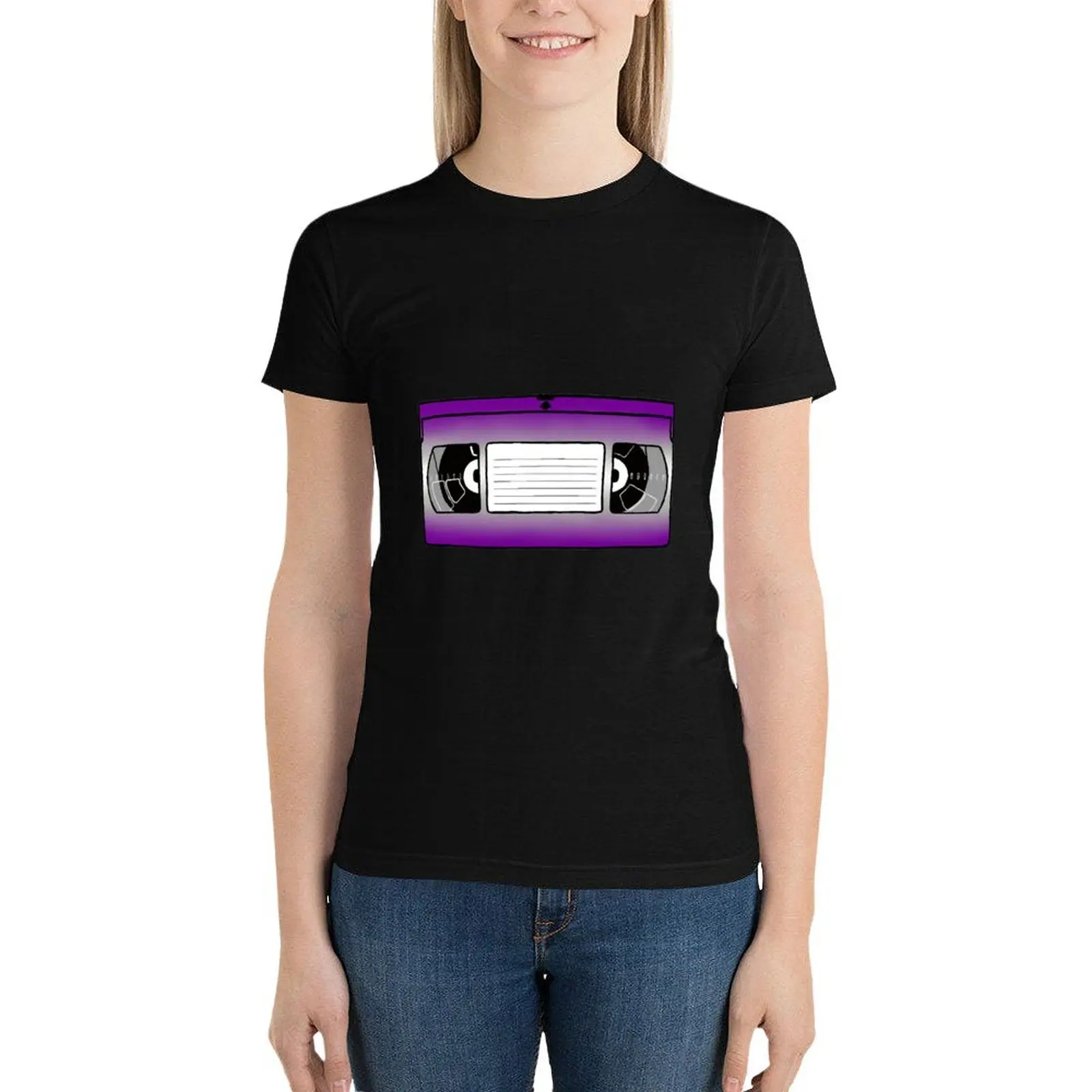 Gray-Ace VHS Tape T-Shirt Female clothing female Woman clothes