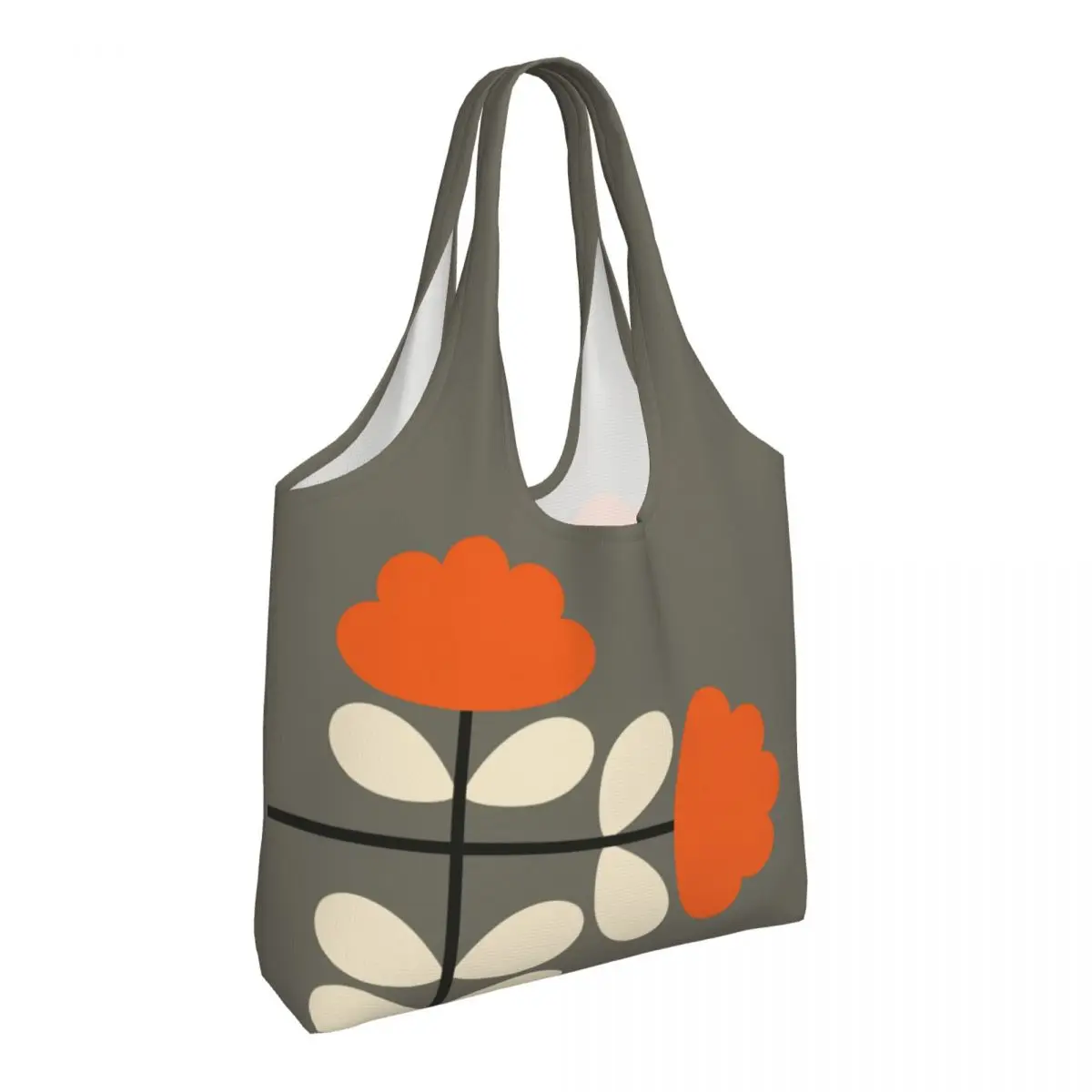 Custom Printing Pattern Cut Stem Tote Shopping Bags Recycling Canvas Shoulder Shopper Orla Kiely Bags Photography Handbags