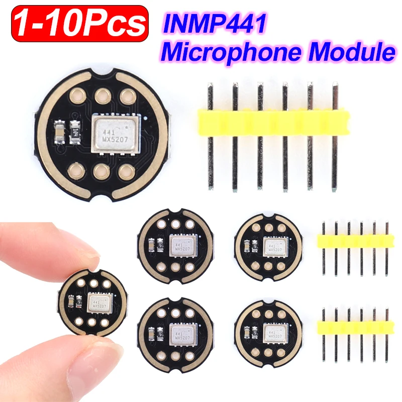 1-10Pcs Omnidirectional Microphone Module I2S Interface INMP441 MEMS High Precision Low Power Ultra Mini Small volume for ESP32