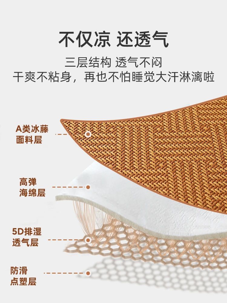 

thickened floor mat Cold mat, mattress, floor mat, sleeping mat, magic tool for household tatami mats, summer ice vine cold mat