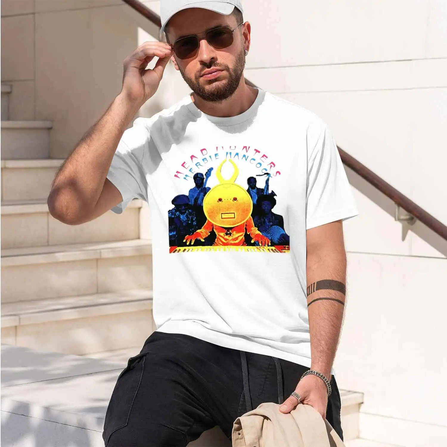 2026 New Model Head s Herbie Hancock T-Shirt Vintage Blouse Cute Clothes Graphics Mens Plain T Shirts Summer Casual Men Clothing