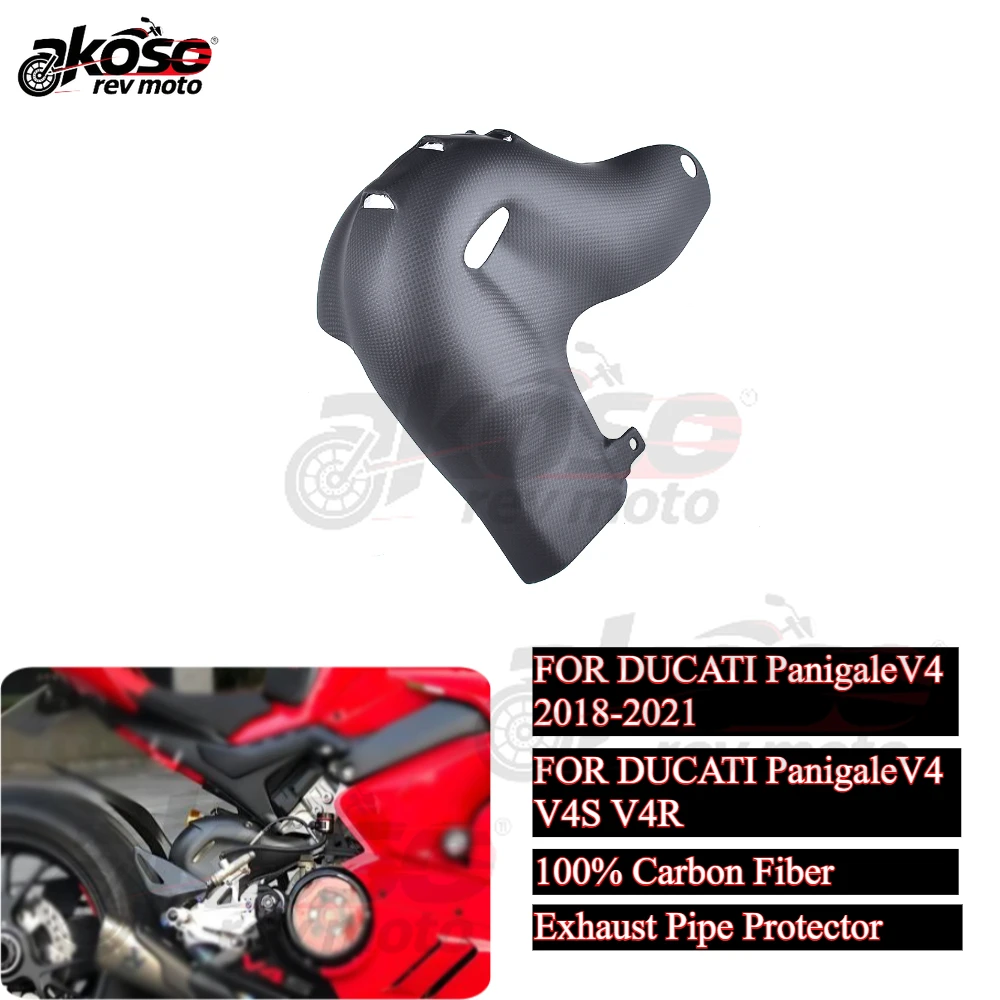 

Настоящие аксессуары для мотоциклов из углеродного волокна 3k, защита выхлопной трубы, теплозащитный экран для DUCATI PanigaleV4 V4S V4R 2018-2021