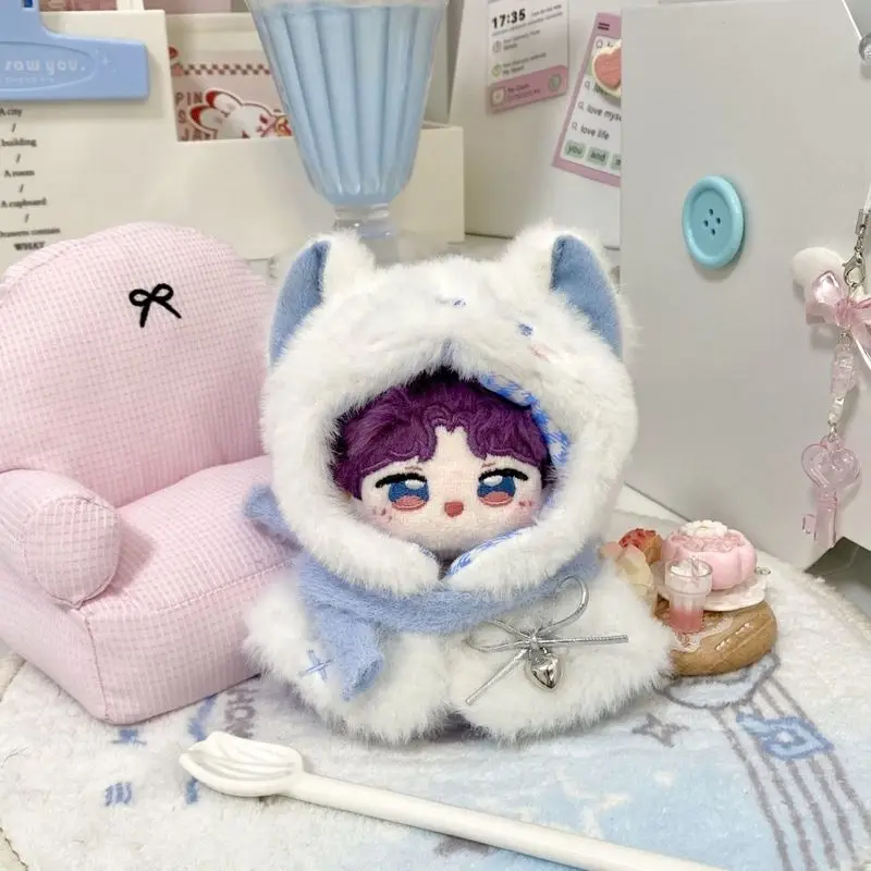 10cm20cm 속성없는 면 인형 바다 별 스노우 폭스 시리즈 아기 옷 망토 귀여운 모자 카와이 면 망토 변경