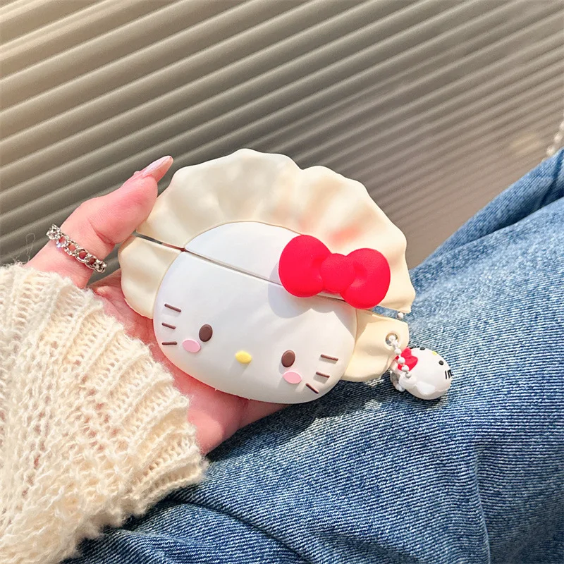 

Hello Kitty Dumpling Food Case For Airpods Pro 2 With Keychain,Silicone Protective Earphone Cover For Airpods Case Men/Women