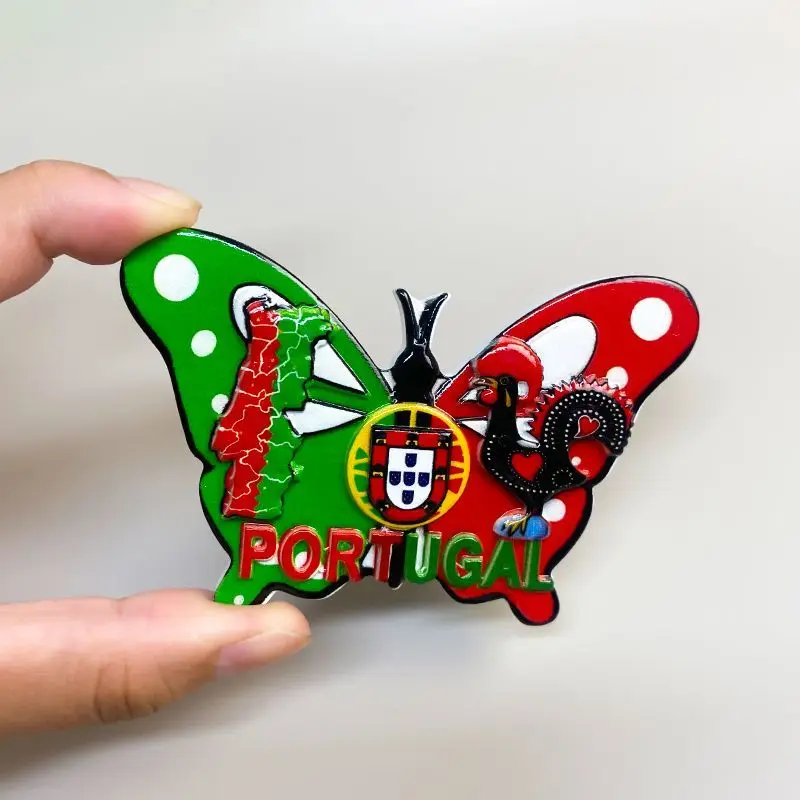 

Portugal Travel Souvenirs High-Value Butterfly Fridge Magnets Personalized Decorations Unique Gifts
