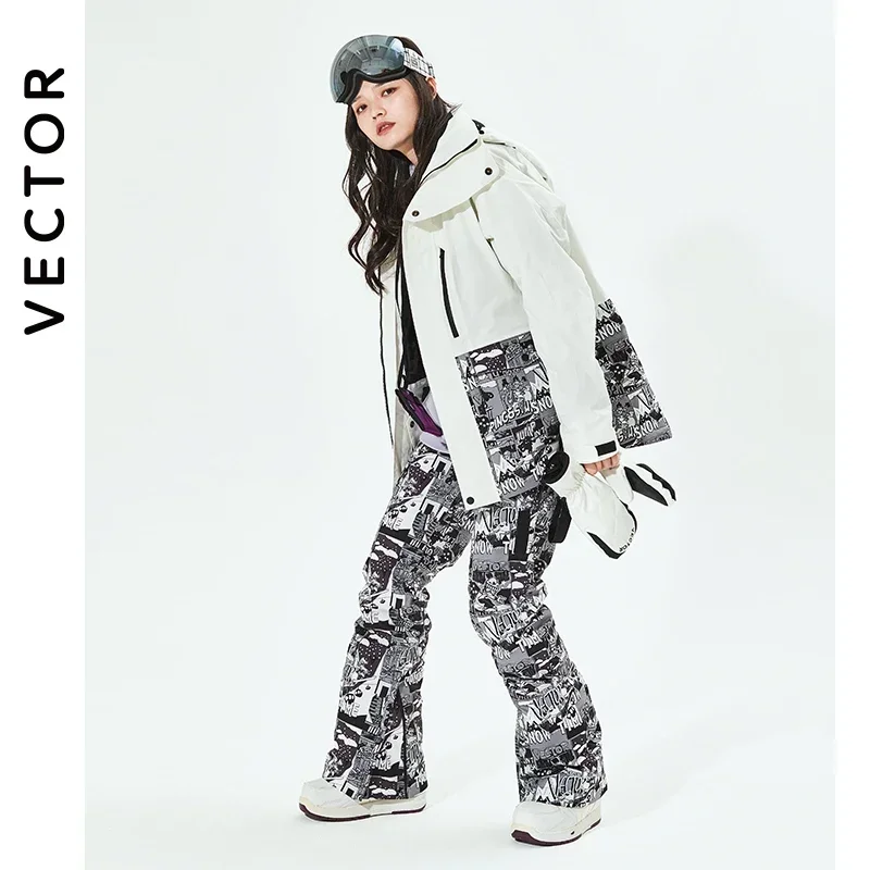 Victor masculino feminino terno de esqui jaqueta calças de esqui inverno quente à prova de vento à prova dwindproof água esportes ao ar livre snowboard casaco calças