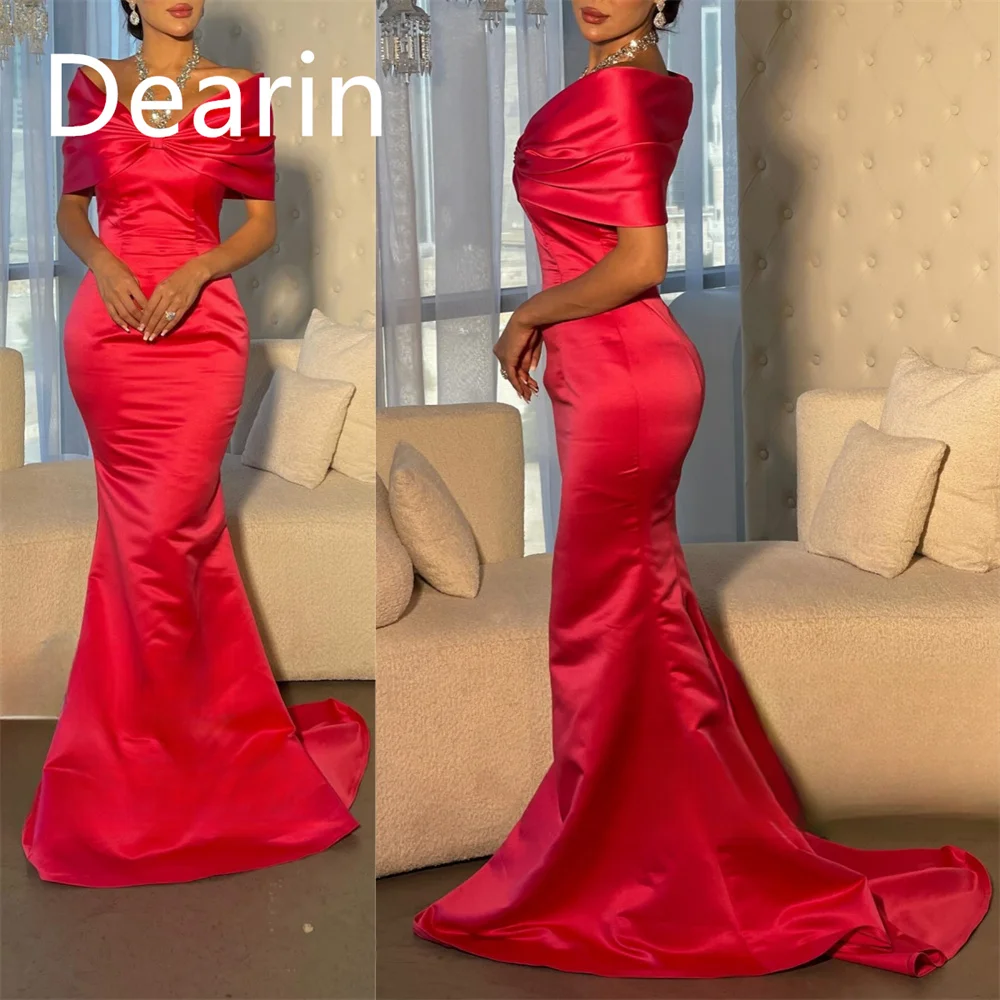 

Customized Prom Dress Women Evening Dearin V-neck Sheath Floor Length Skirts Hugging Bespoke Occasion Dresses Formal Gown