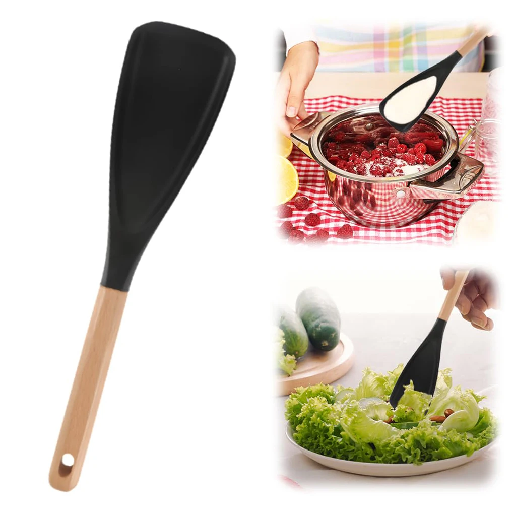 2pack/lot Multifunction Spatula Temperature Staub Ergonomic Comfortable For Wooden Spoons Silicone For Spatula