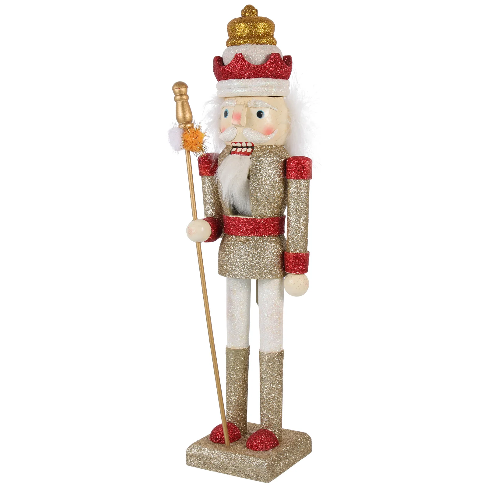 

Wooden Nutcracker Ornament Christmas Decor Craft Premium Xmas Nutcracker Soldier Desktop Decoration for Home Office Holiday