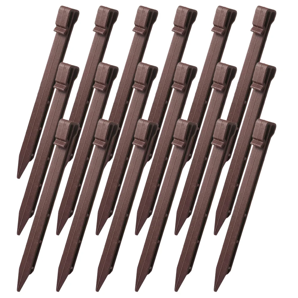 

30 Pcs Gardening Nails Ground Stake Tent Fixing Stakes Plant Pile Lawn Plastic Landscape Edging Pegs for