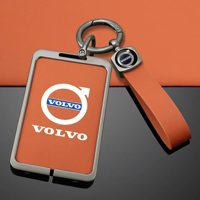 For Volvo EM90 EX30 2024 Polestar Zinc Alloy Leather Car Smart NFC Card Key Case Full Cover Shell Holder Protector Accessories For Volvo EM90 EX30 2024 Polestar Zinc Alloy Leather Car Smart NFC Card Key Case Full Cover Shell Holder Protector Accessories