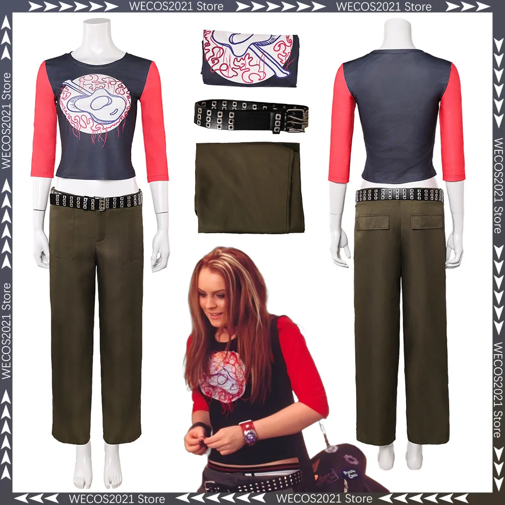 

2003 Movie Freakier Friday Cosplay Fantasy Anna Coleman Clothing Costume Disguise Adult Women Roleplay Fantasia Party Outfits