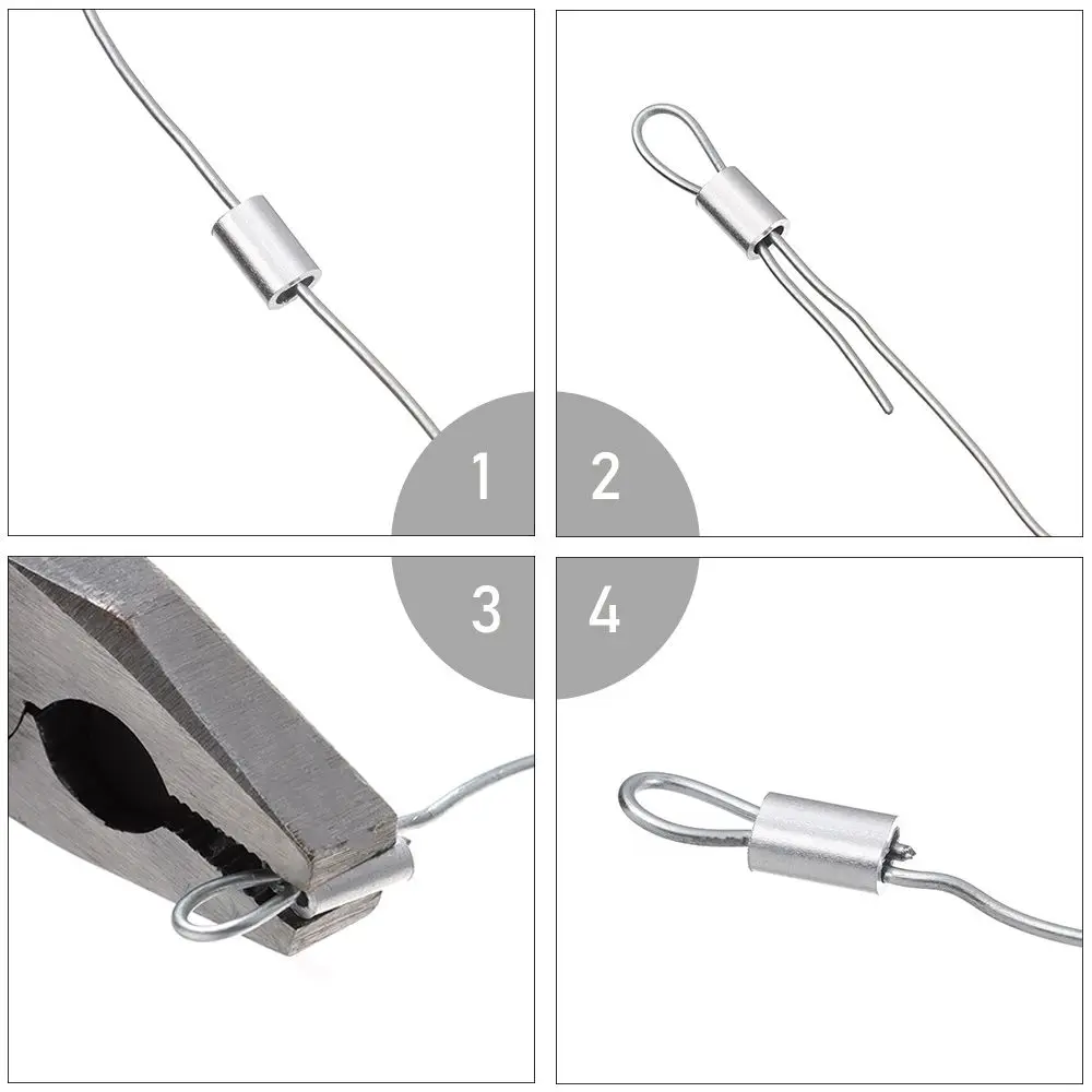 Duurzame 1.0-2.0mm Ovale Visdraad Buis Lijn Krimpmouwen Dubbele Aluminium Buis Draad Crimp Connector