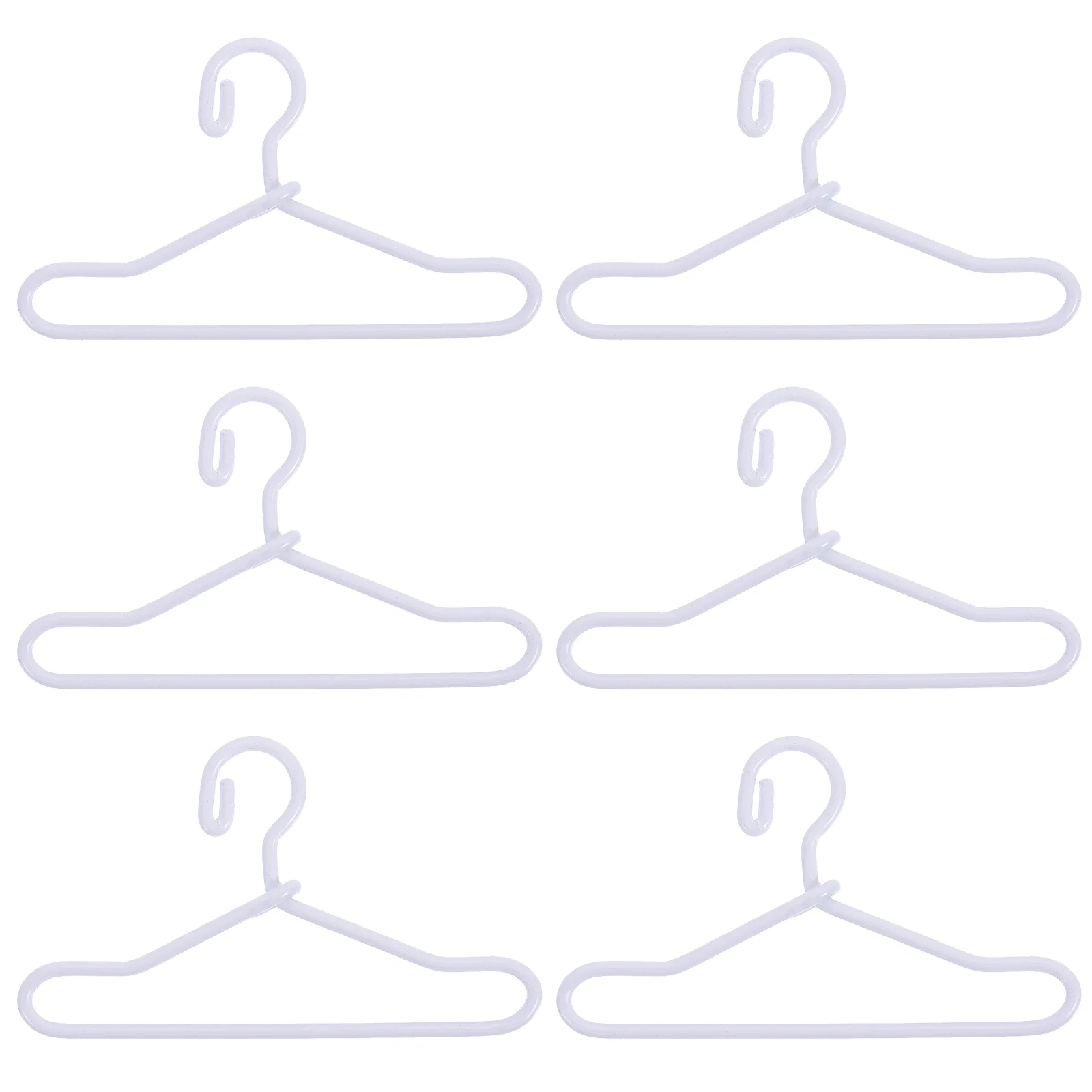 50 Pcs Drying Rack Hanger Metal Clothes Clothing Coat Dress Organizer Holder White Holding Baby