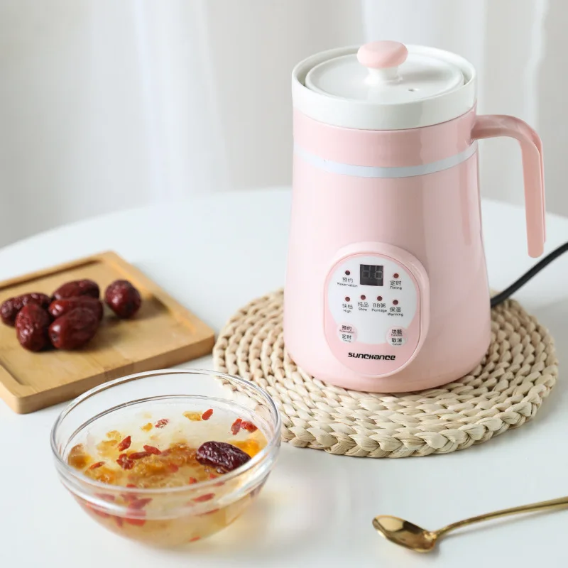 

Универсальная электрическая чашка для пароварки, керамическая мини-нагревательная кастрюля и персональная суповарка, изолированный офисный прибор для горячих напитков