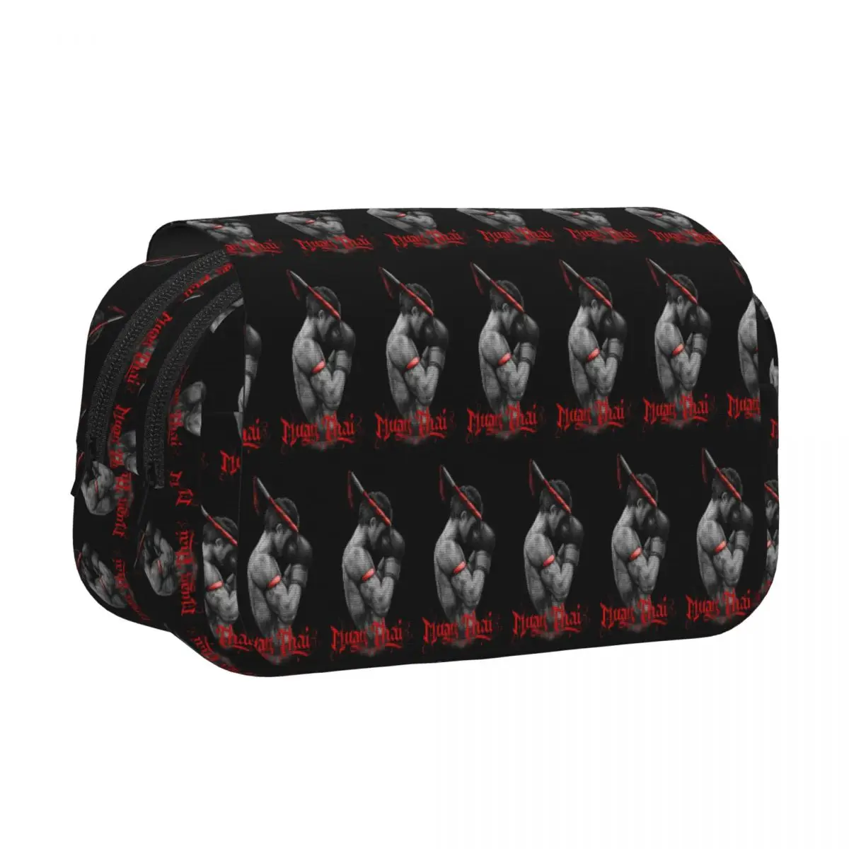 Muay Thai Boxing Fighter Pencil Cases Pencil Pouch Hard Shell Leather Big Capacity Pen Box Pencil Bag for Boy Girl Gifts