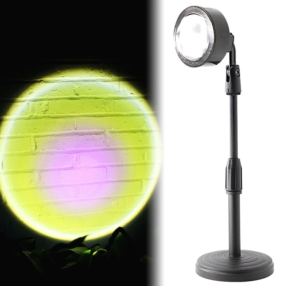 N10R-Projection Atmosphere LED Lamp Night Light,USB Projector 180 Degree Rotation Photography Lamps For Bedroom Studio