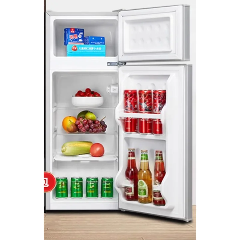 Small refrigerator, household double door small rental room, energy-saving and energy-saving, dormitory refrigeration