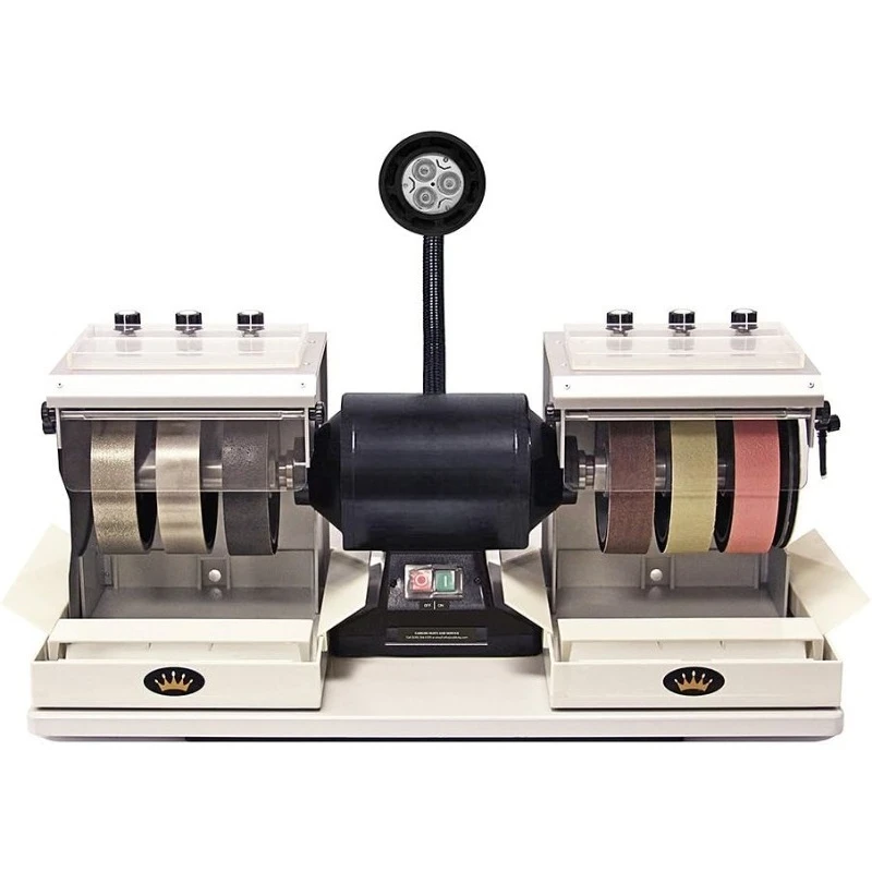 

Домашняя машина для изготовления крышек, гранильное оборудование - Шлифовальный станок для драгоценных камней, полировщик ювелирных изделий - включает алмазные круги, светодиодная лампа, W