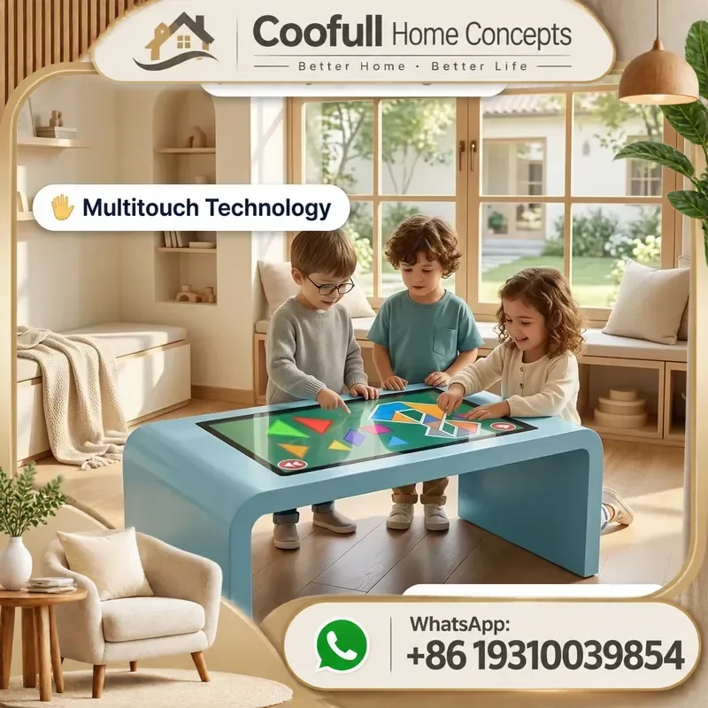 43 Inch Interactive Touch Screen Coffee Table Smart Digital Kiosk 10 Point Capacitive Display For Office Exhibition Meeting
