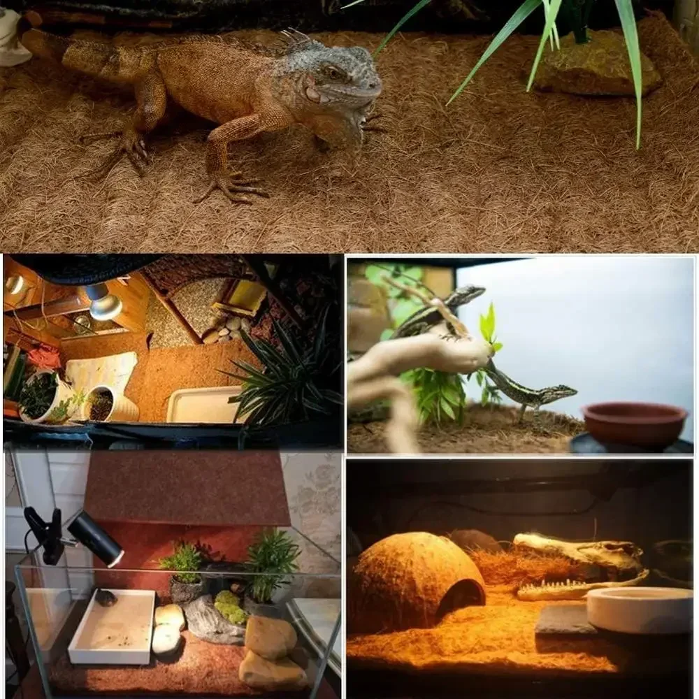 Reptile Carpet Natural Coconut Fiber Coir Tortoise Mat for Pet Terrarium Liner Reptile Supplies Lizard Snake Chamelon Turtle