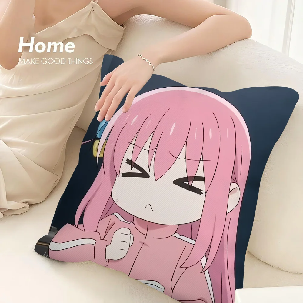 Anime B-BOCCHI THE ROCK Pillow Case 3D Print Polyester Fiber 40*40 cm Home Sofa Throw Pillow Cover Decoration Festival Gift