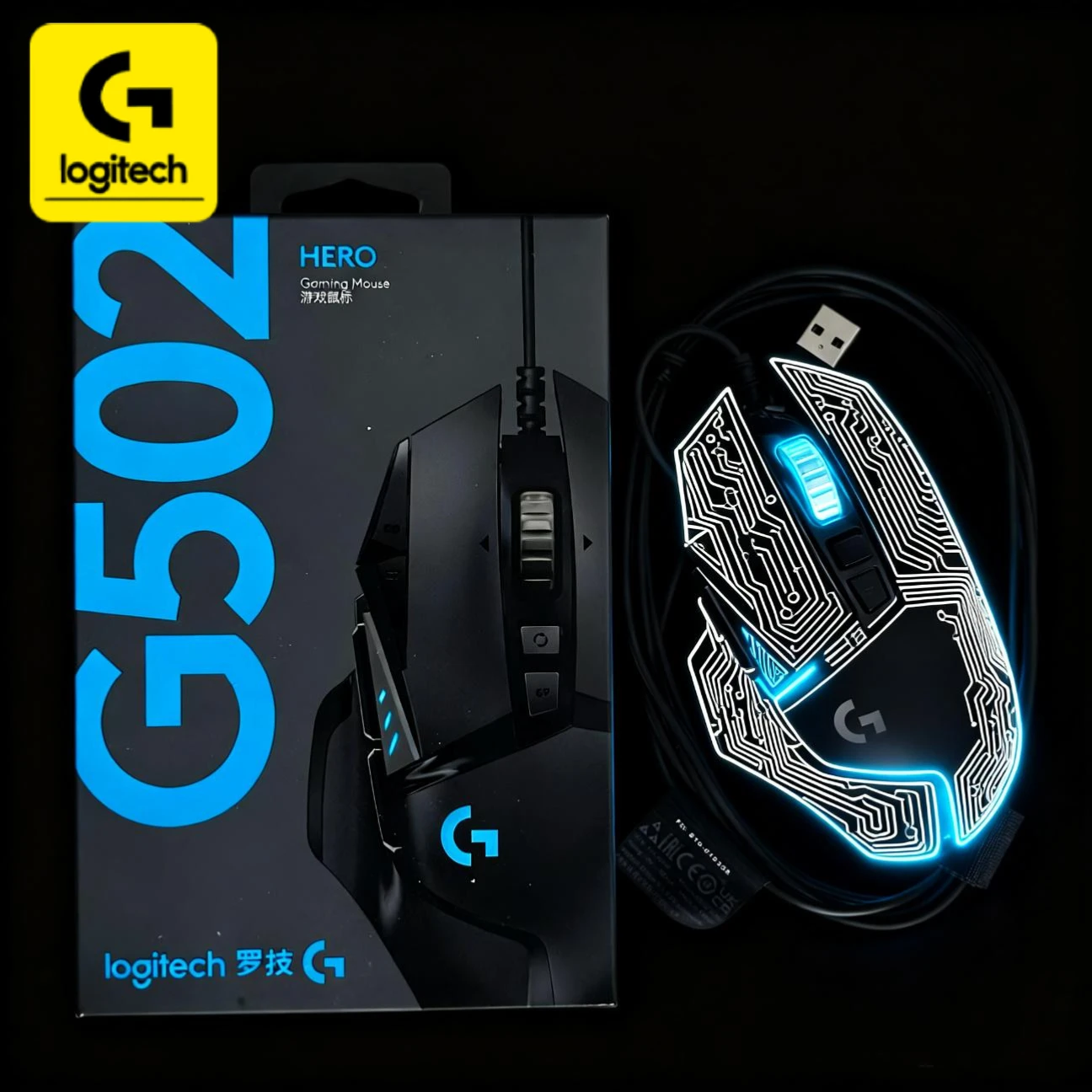 

Genuine Logitech G502/G402/G203 gaming mouse, RGB lighting effects, perfect for esports FPS and battle royale games