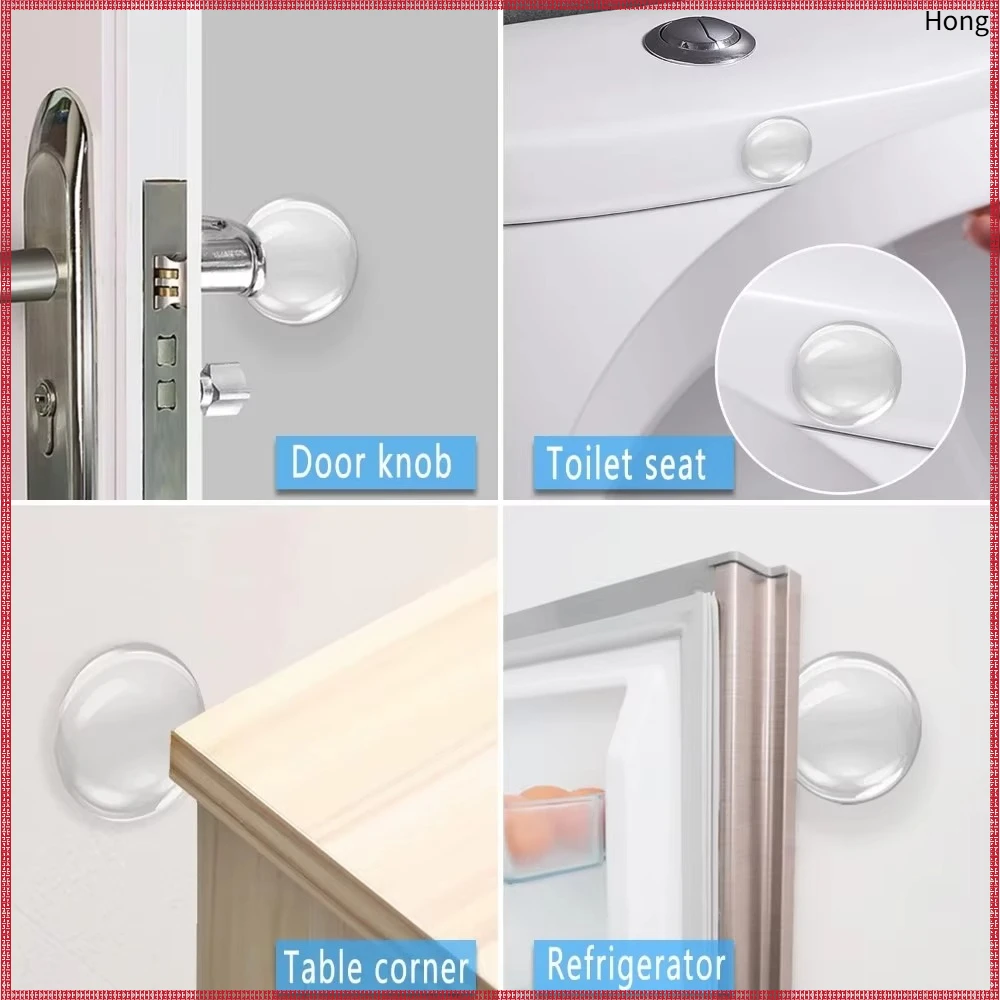 6pcs Clear Bumper Pads Self Adhesive Furniture Door Stopper Wall Protector Noise Dampening Buffer Cushion for Cabinet Drawer