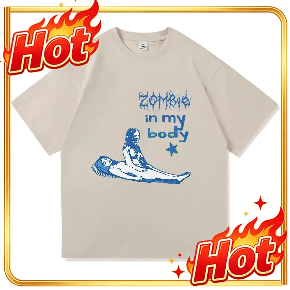Zombie in my body Tee Rodrigo Singer merch T-shirt Men Women Fashion Print T Shirt Casual Cotton Loose Oversized Comfort T shirt