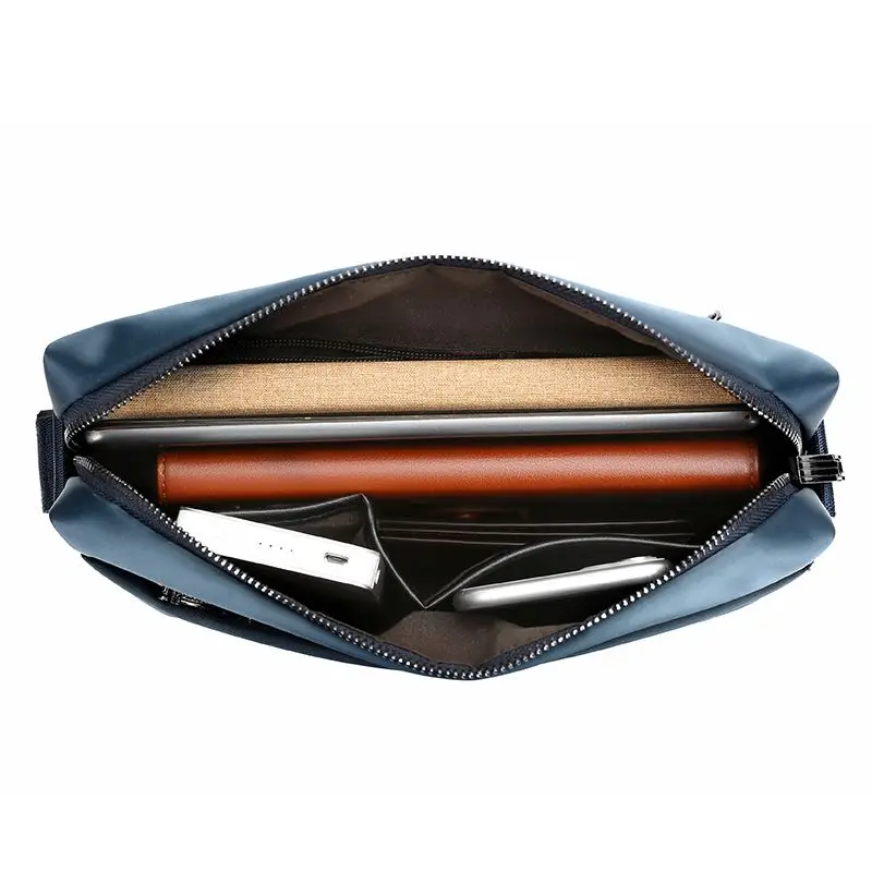 Bolso cruzado multifunción para hombre, bolsas de mensajero de hombro Oxford informales de negocios, impermeable, para viaje, escuela, Retro, con cremallera