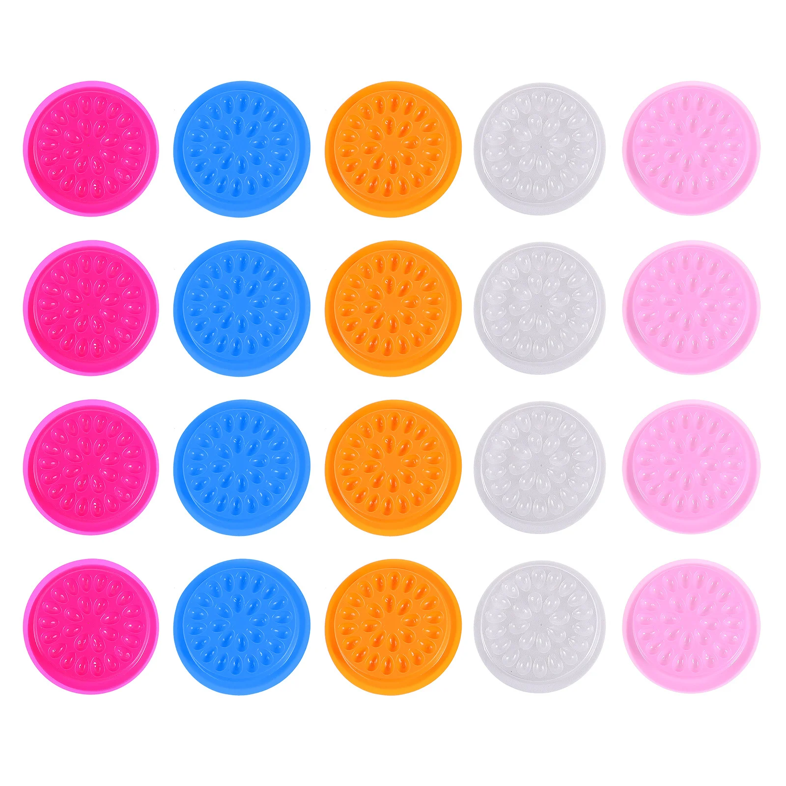 20 個つけまつげ接着剤パレットコンパクトまつげホルダートレイエクステンションタトゥー用簡単クリーン再利用可能なソリューションまつげ接着剤トレイ