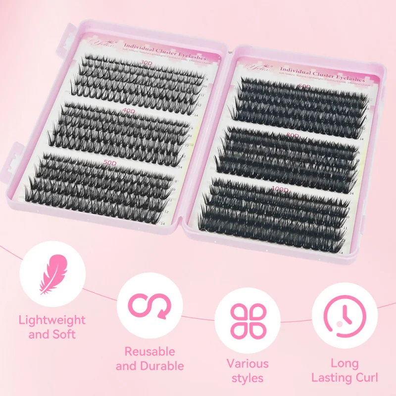 

Natural Short False Eyelashes 30 40D 32 Rows Extended Soft Fluffy Full Strip Comfortable Daily Wear Makeup for a Flawless Look