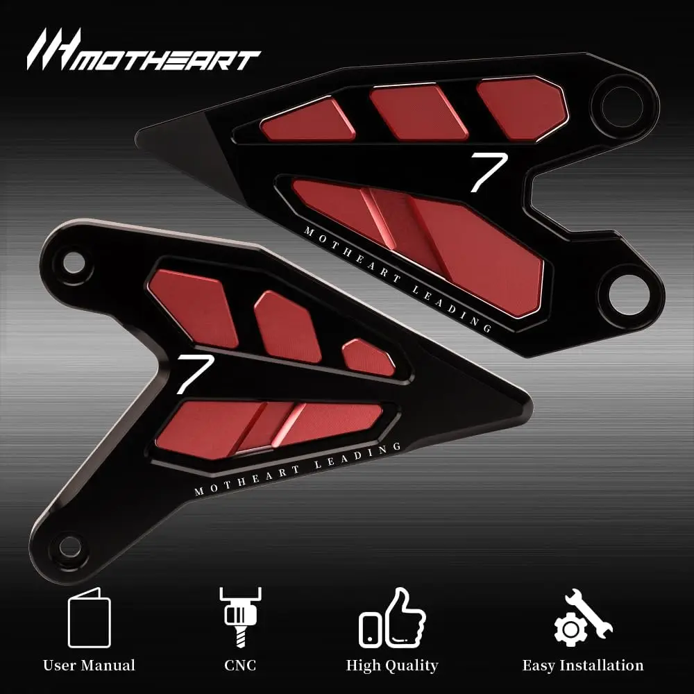 أوتاد قدم للدراجة النارية مع واقي للكعب لـ Z7 Hybrid 2024-2025 Ninja 7 Hybrid 2024-2025 CNC T6 6061 ملحقات مقاومة للحرارة