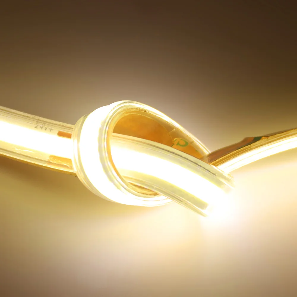 Waterproof COB LED Strip Light 12V 24V 3000K 4000K 6000K IP67 Flexible Led Tape 480LEDs/m 5m 10m 20m 0.5m 1m 2m Linear Lighting