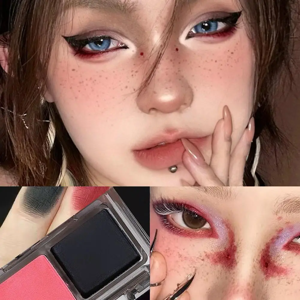 NEW Dark Night Gothic Black Eyeshadow Palette Glitter Matte Pearlescent Shimmer Shinny Eye Pigment Eyeshadow Cosmetic Makeup