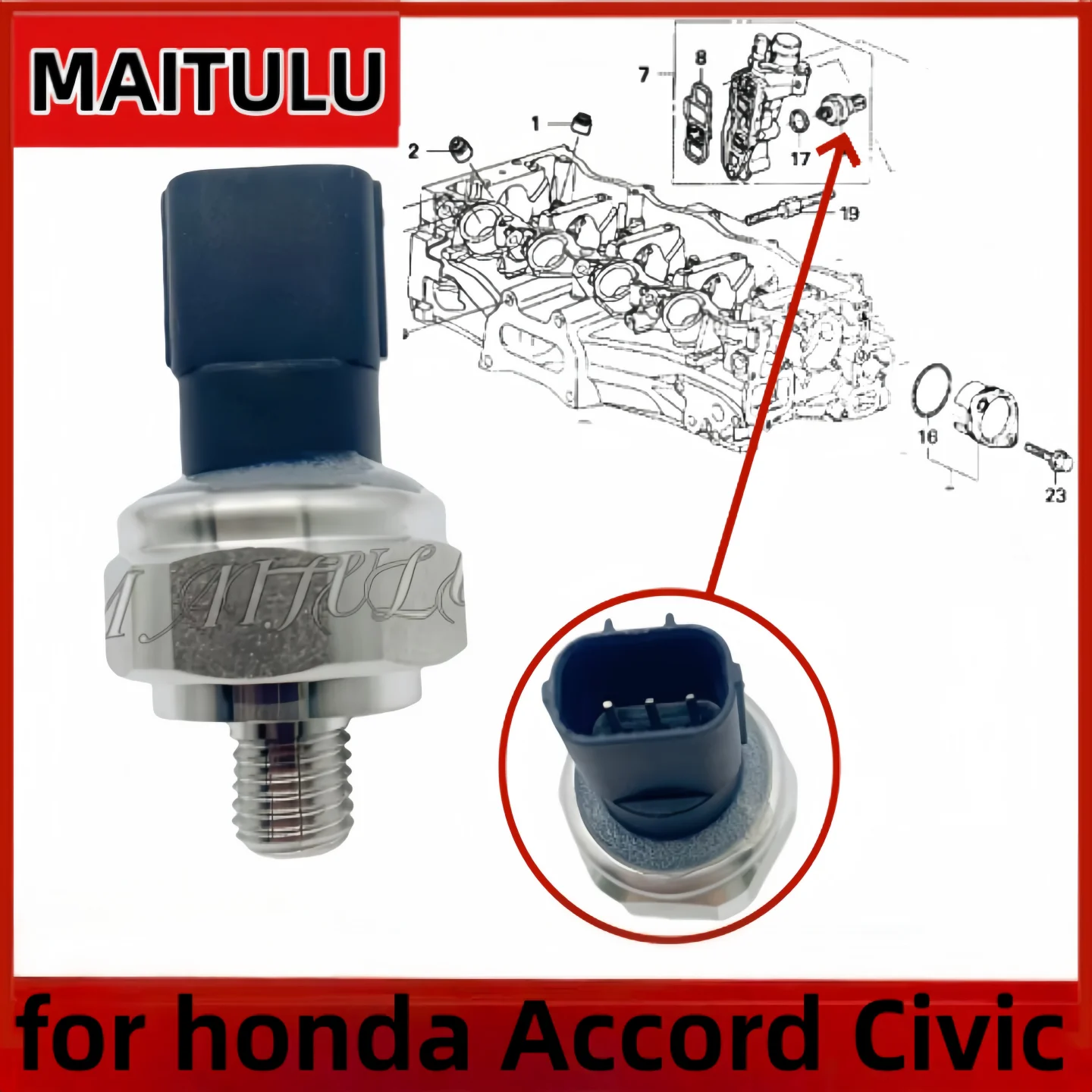 

Automotive Engine Oil Pressure Sensor 37260-RNA-A01 37260RNAA01 499000-7931 499000-7930 Compatible for hondaAccord Civic