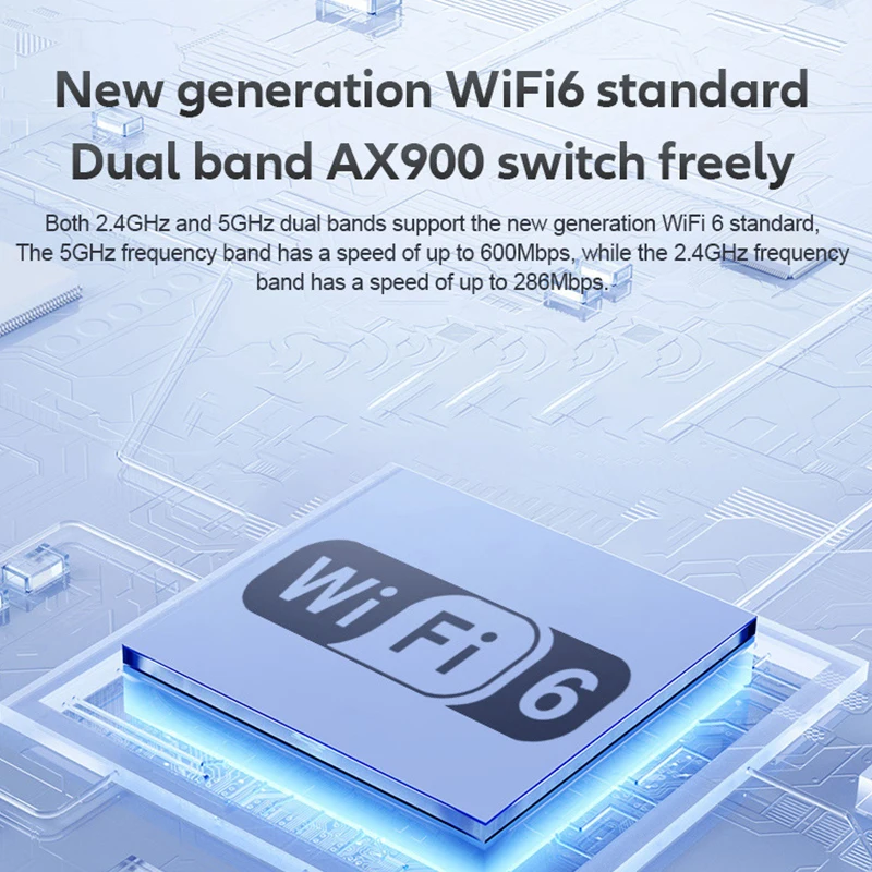 WiFi 6 900Mbps Bluetooth 5.4+ WiFi Adaptador de tarjeta de red inalámbrica USB (2,4G + 5GHz) Receptor Wi-Fi de doble banda para PC/portátil Win10/11