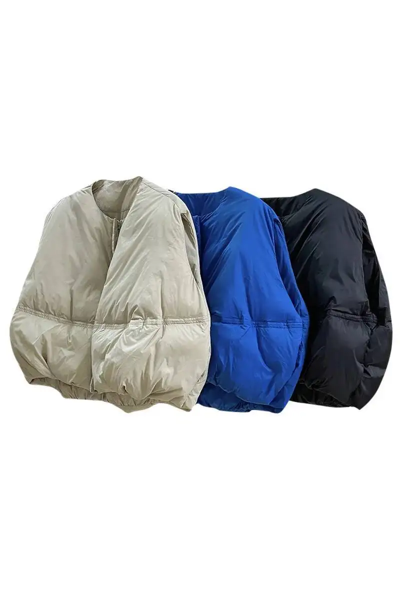 UMI MAO 90 화이트 덕 다운 베스트 재킷 여성 겨울 아우터 신상 캐주얼 라운드넥 루즈핏 얇고 폭신한 따뜻한 슬리브리스 코트 Y2K