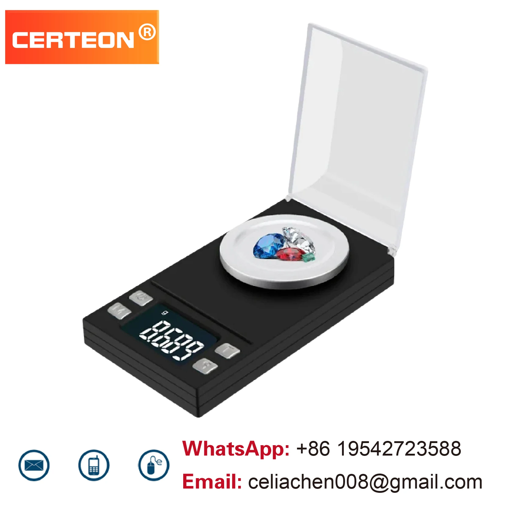 ميزان جيب رقمي عالي الدقة 0.001g للمجوهرات الألماس الذهب الأعشاب الطبية شاشة LCD ميزان مكونات محمول #6