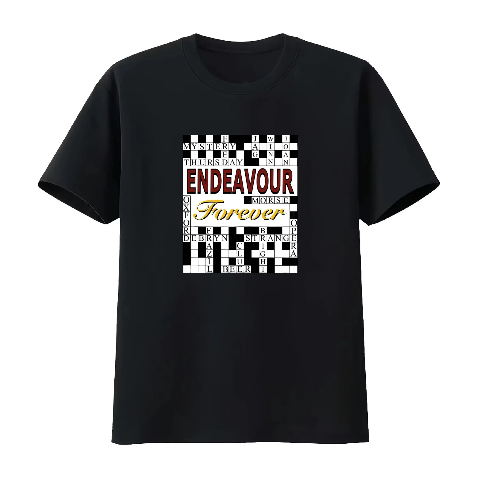 Endeavour Forever T-Shirt Summer Casual Cotton Tee Oversized Streetwear Tops Vintage Graphic Print Loose Fit Short Sleeve