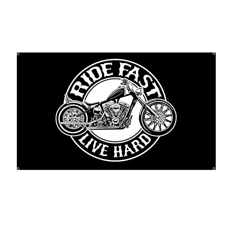 Ride Fast Live Hard Biker Flag Motorcycle Banner,Biker Gea,Riding Flag,Motorcycle Enthusiasts