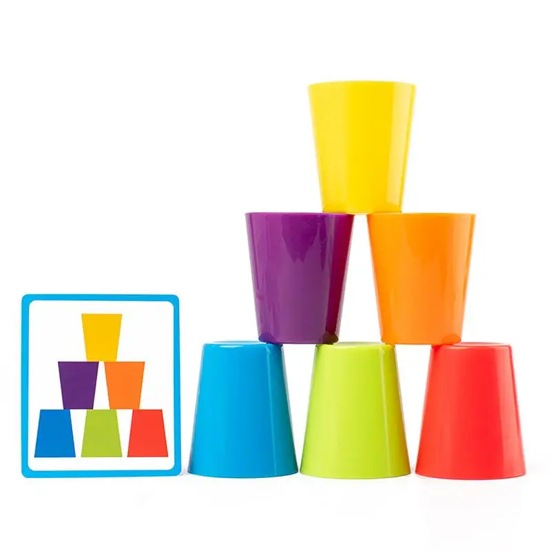 Tazas apilables de juguete para niños, juego de tazas de apilamiento rápido Montessori, juguetes de piscina de agua apilables, entrenamiento de velocidad, apilamiento deportivo para