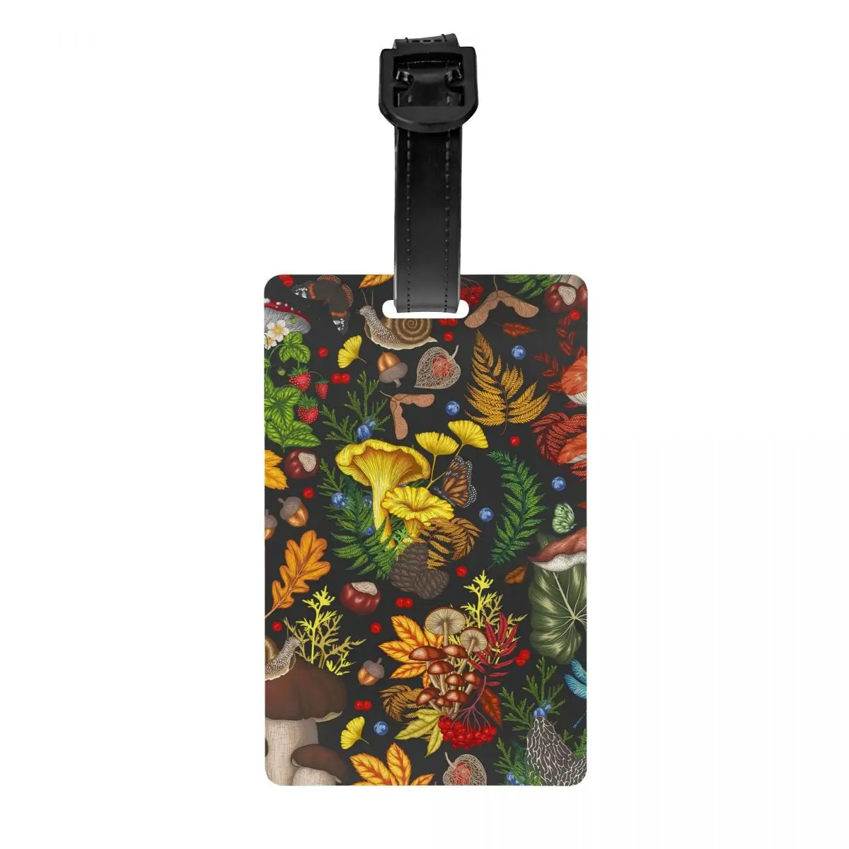 Custom Jungle Mushroom Luggage Tag for Suitcases Fashion Baggage Tags Privacy Cover Name ID Card