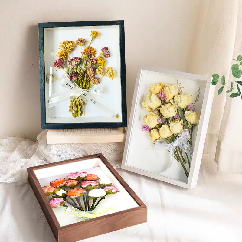 Shadow Box Depth 3cm Wooden Photo Frame For Displaying Three-Dimensional Works Nordic DIY Wood Picture Frame Photo Decor