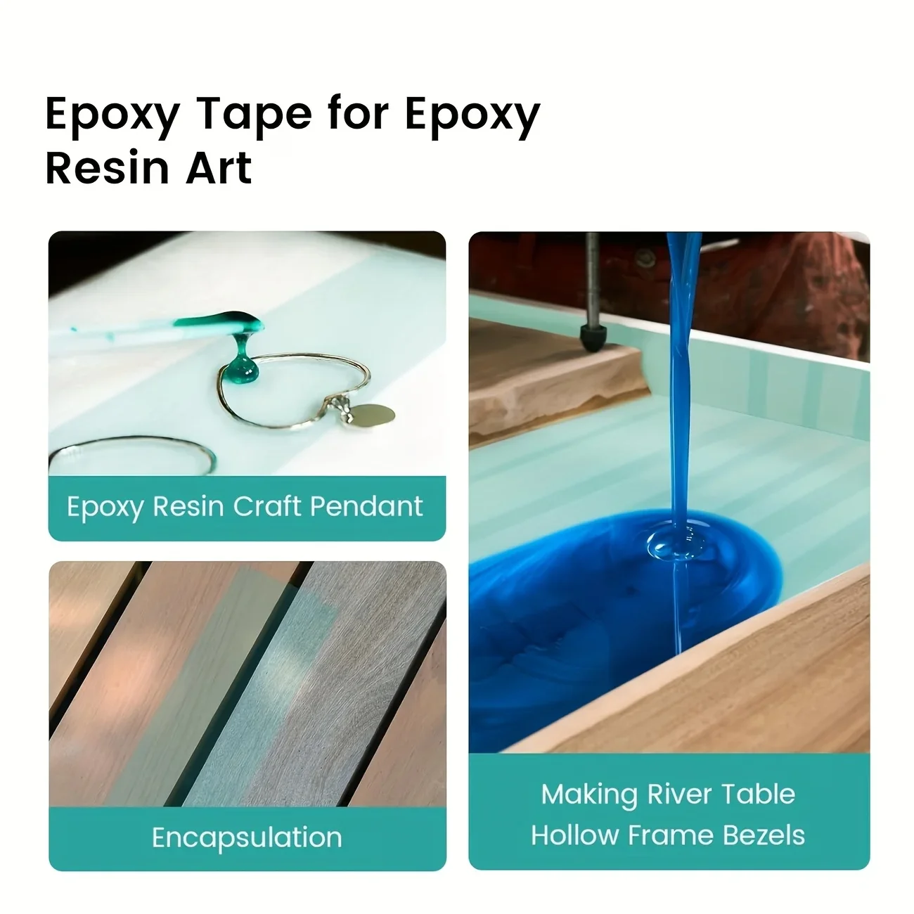 Green Epoxy Resin Tape High Temp Heat Resistant Mold Release Tape Non‑Stick Sealing Tape No Residue For Crafts