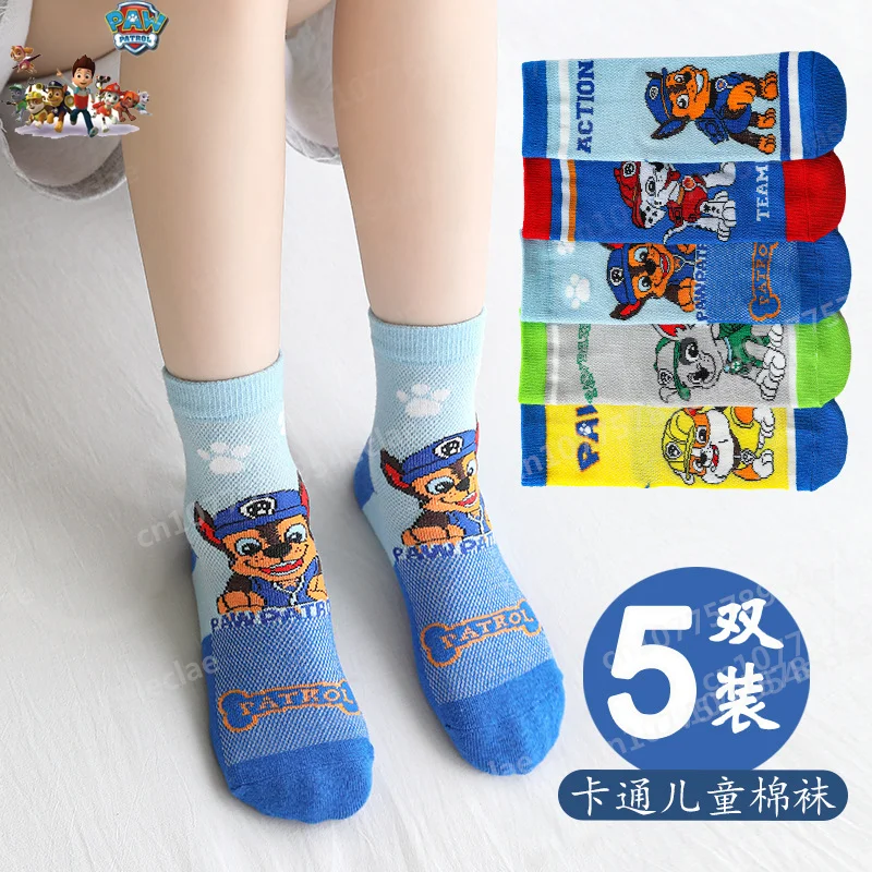 Paw Patrol Socks Summer Thin Cotton Mesh Socks Wholesale Cartoon Baby Girls Boys Socks Spring Summer Mid-tube Sock Kids Gift