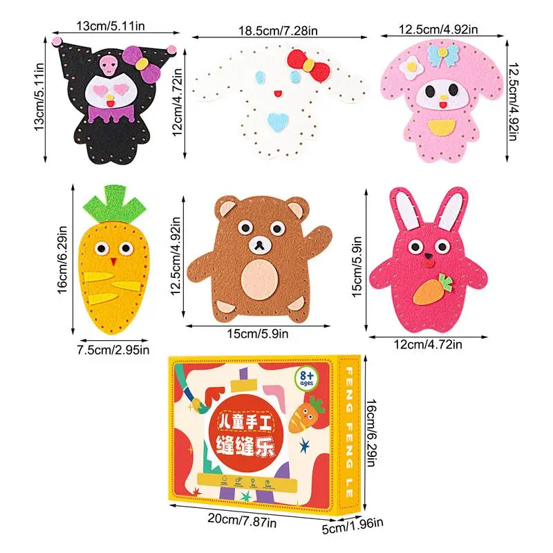 DIY Doll Sewing Toys 6 Easy Sewing Activities Felt Animals For Beginner Kids Easy Activities DIY Felt Stuffed Animals For 8