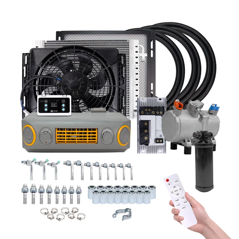 

Universal Underdash A/C Electric Air Conditioning Compressor Auto 12V 24V for Car Van Street Rod Hot Classic Muscle Vintage