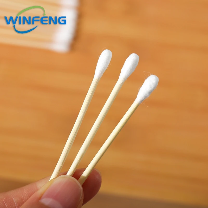 100Pcs Double Head Wooden Cotton Tips Swab Buds Makeup Wood Sticks First Aid Nose Ears Cleaning Baby Health Care Kit Tool